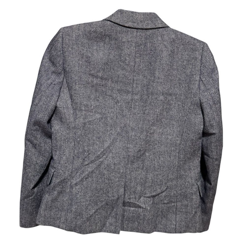 J. Crew Petite Gray Herringbone Wool Blend Schoolboy Blazer - Picture 6 of 8